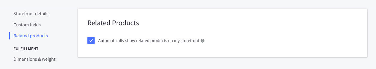 Add automatic Related Products in bigcommerce store.