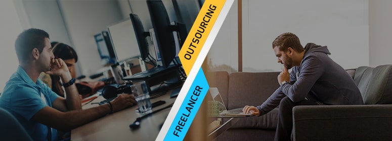 Major difference between freelancer and outsourcing company for a product data manager service