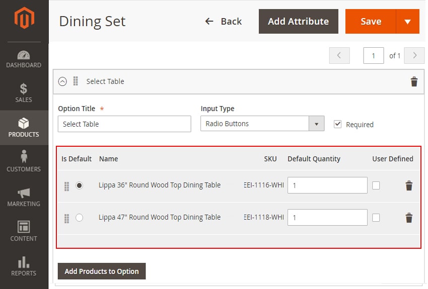 how to create bundle products in magento 2 products option list items