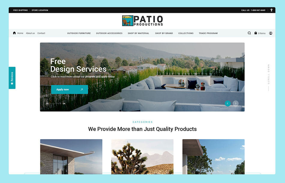 patioproductions home page