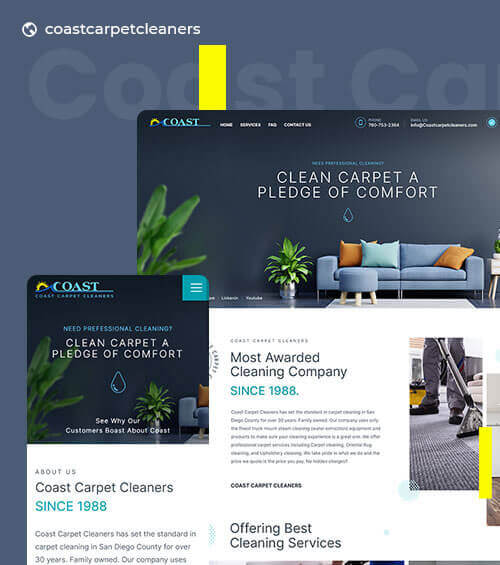 coast carpet cleaners homepage