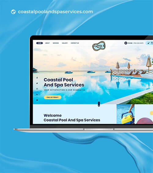 website redesign for pool and spa services company in usa